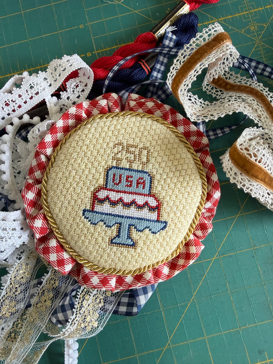 America 250 Cake Needlepoint Canvas