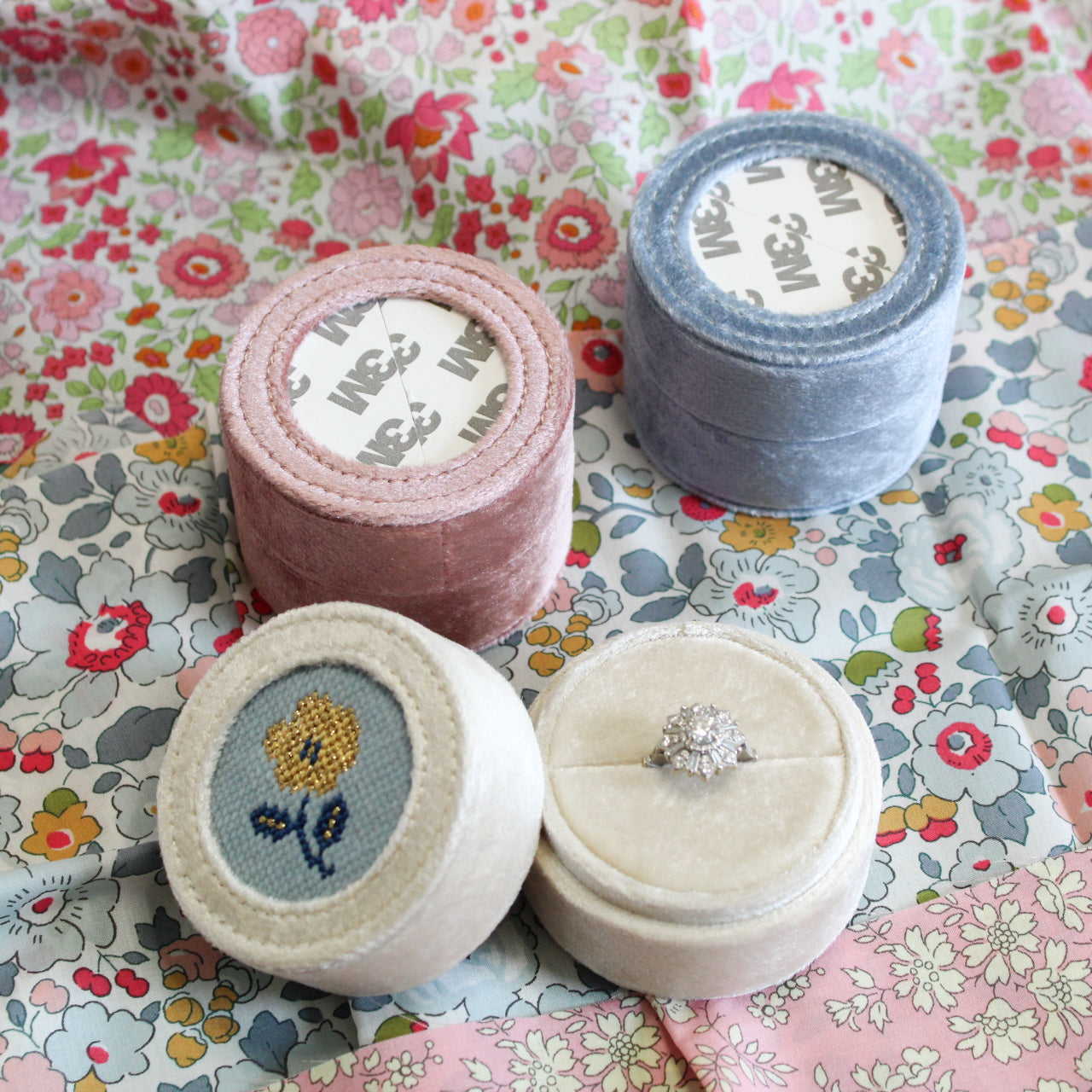 Self-Finishing Needlepoint Ring Box (Preorder)