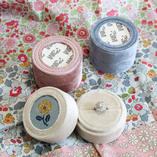 Self-Finishing Needlepoint Ring Box (Preorder)