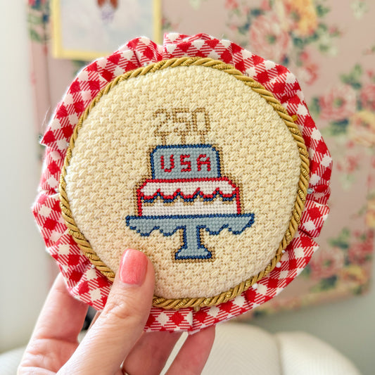 America 250 Cake Needlepoint Canvas
